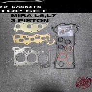 DAIHATSU MIRA L5/L6/L7/L9  (3 PISTON) EF-GL TOP OVERHAUL SET , FULL SET CARBON OR METAL