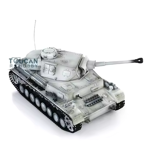 2.4G Heng Long 1/16 3859 Snow 7.0 Plastic German Panzer IV F2 RTR RC Tank Model TH17403-SMT4