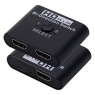 DisplayPort Bi-Direction Switch 2-Direction 8K @ 60Hz 4K Manual DP 2 in 1 For PC Tv Monitor