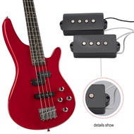 Open Alnico 5 PB P Bass Pickup Humbucker Pickup Bass 4 String Alnico V Black for PB Bass Parts