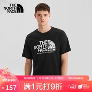 THE NORTH FACE2022春夏新款北面T恤男女情侣中性透气圆领户外半袖短袖5K2T JK3 XL