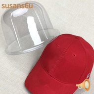SUSAN Bucket Hat Storage , Inner Support PVC Baseball Hat Display Rack,  Brimless Cap 50-57cm Transp