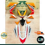 [READY STOCK] Coverset Bodyset Honda RS150R V1 V2 V3 REPSOL WHITE ORANGE (STICKER TANAM)