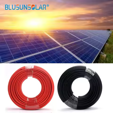 Single/Twin Core 1500V Solar Photovoltaic Wire 10m/20m 4mm2/6mm2 12/10AWG Cable Tinned Copper XLPE J