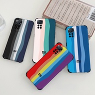 Original Rainbow Color Case Xiaomi Redmi Note 11 Pro+ 5G Global Plus 4G 11S 11T Casing Brand Gradient Silicone Official Cover