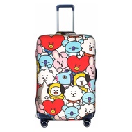 BT21 Baby Washable Travel Luggage Cover Funny Cartoon Suitcase Protector Fits 18-32 Inch Luggage