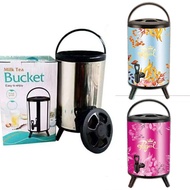 Milk Tea Bucket 10 Liter | Dispenser Stainless Steel | Termos Besar Air Panas Dingin | Water Jug kap