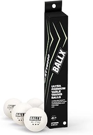 BallX 3+ Star Table Tennis Balls XTT8000 | 40 mm ABS White | Pack of 6 | Table Tennis Balls 3 Stars