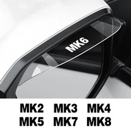 2PCS Transparent Car Rain Eyebrow Shield Cover For VW Volkswagen Golf 6 7 5 4 3 2 8 MK4 MK6 MK7 MK5 