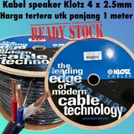 Best Product.. KLOTZ 4X2.5 SPEAKER Cable/ 4X2.5 Speaker Cable/ 4x2.5 (1M) W0V