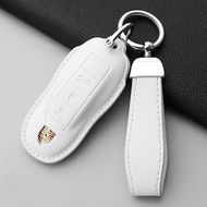 leather Car remote Key Case Cover For Porsche Cayman 911 Panamera Cayenne 718 Macan Boxster Kuvi Pro