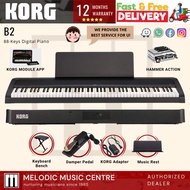 KORG B2 88 Key Smart Digital Piano BLACK WHITE with Weighted Hammer Action (B2/ B2SP)