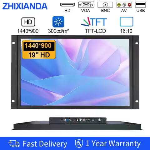 19 Inch Widescreen Open Frame Monitor 1440x900 Capacitive Resistive Touch Screen Industrial LCD Disp