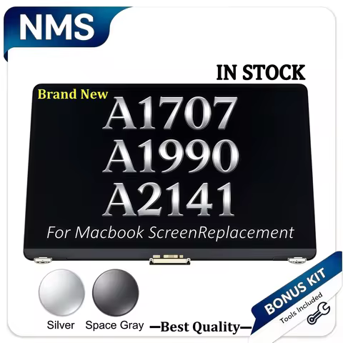 LCD Screen Assembly for MacBook Pro 15 16 Inch A1707 A1990 A2141 Retina Display Replacement Full Dis