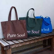 Pure Soul 厚款雙面背帆布包袋 大容量 單肩托特包