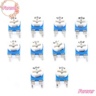 FOREVER 100PCS Potentiometer, Film Type 10 Values Variable Resistor, With Plastic Box 500ohm-1M ohm 