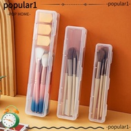POPULAR Storage Box, Multifunctional Dustproof Makeup Brush Box,  Transparent with Cover Portable Cu