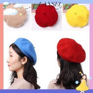LA Wool Beret Cap Women Girls Beanie Baggy Flat Cap Hat
