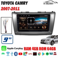 AO จอ android ติดรถยนต์ TOYOTA CAMRY 2007-2011เวอร์ชั่น12.1 WIFI GPS จอ2din Apple Carplay จอแอนดรอย 9 นิ้ว ดูNetflixได้ แบ่ง2จอได้ดูYouTube เครื่องเสียงรถยนต์ จอติดรถยนต์ ป