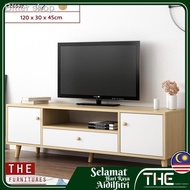 ┋◙❇THE Premier TV Cabinet Entertainment Unit Nordic Modern Style (120x30x45cm)