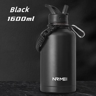 2 Liter Water Bottle Stainless Steel Portable Straw Thermos Bottle Outdoor Sports Gym Vacuum Water F