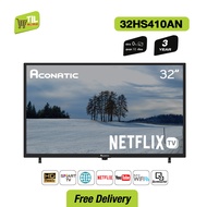 [ใหม่ล่าสุด] Smart TV สมาร์ททีวี Aconatic TV 32 นิ้ว LED HD Netflix 5.3 32HS410AN รับประกัน 3 ปี