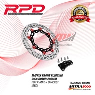 RPD Matrix Front Floating Disc Rotor 298MM For X-Max + Bracket (Front Disc)