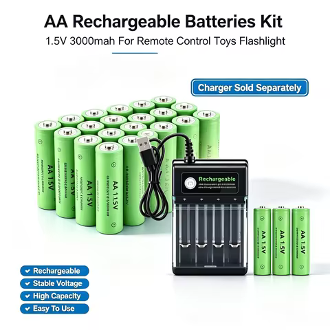 2-40pcs 1.5V AA Rechargeable Battery 3800mAh Alkaline Batteries for LED Flashlight Toys Remote Contr