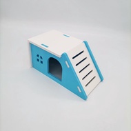 Sarang hamster gaya vila Hawaii, sarang hamster emas, rumah tidur, sarang landak mini, mainan sangka