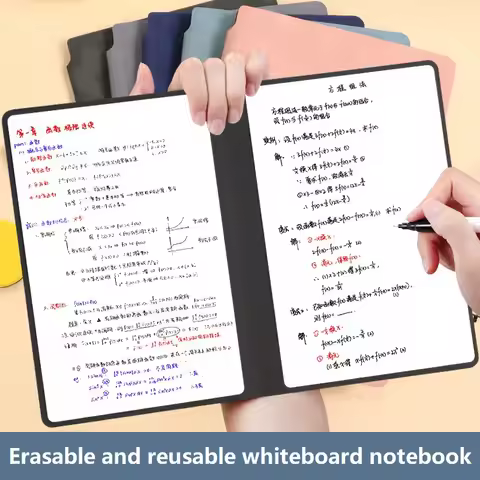 Blackboard A5 Whiteboard Book Sticky Whiteboard Planner Reusable Notebook Set with Whiteboard Pen BB