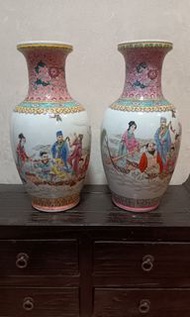 景德鎮567八仙過海粉彩花瓶