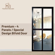Premium - Top Roller Trackless Door (Direct from factory - 4 Panels/Special Design Bifold Door for HDB)