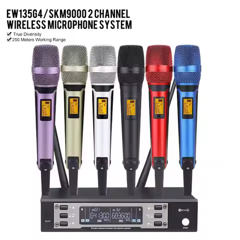 EW135G4 UHF bodypack Dual Channel Dual Handheld Professional Wireless Microphone System Stage Perfor