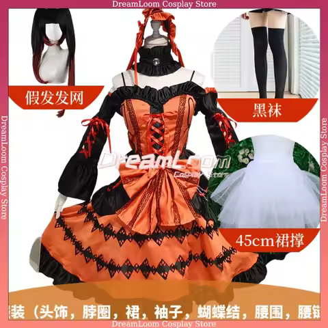 Anime DATE A LIVE Tokisaki Kurumi Cosplay Costume Wig