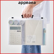 APPEAEA A4 File Box, Plastic Dustproof A4 File Storage Box,  Transparent Portable Test Paper Classif
