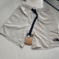 韓國預訂 2色選 the north face 刺繡logo 軍裝口袋 短褲 配腰帶