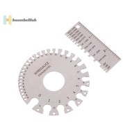 <Hoembellish> 0-36 Round AWG SWG Wire Gauge Thickness Ruler Gauge Diameter Stainless Steel Measurer 