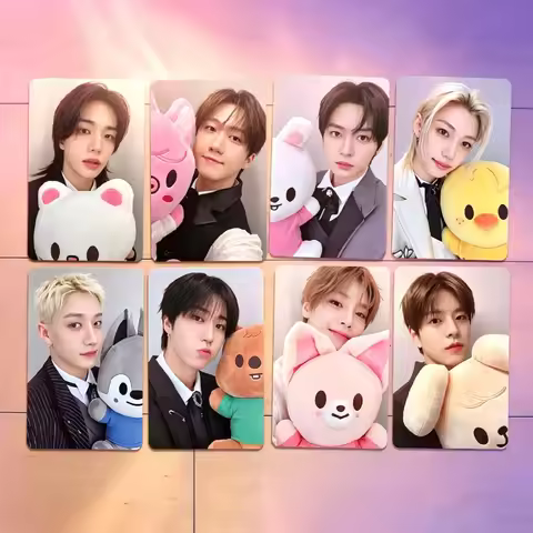 8PCS Stray Kids Skzoo New Album Felix Bang Chan LeeKnow HAN Hyunjin Photo Cards LOMO Cards Flash Car