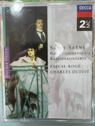 SAINT-SAËNS Piano Concertos 1 – 5 Rogé 2 cassette  box set new