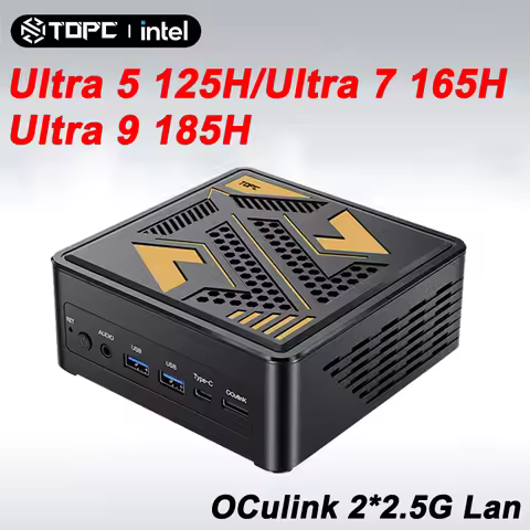 Intel Ultra 5 125H/Ultra 7 165H/Ultra 9 185H MINI PC Windows 11 Pro DDR5 M.2 2280 NVMe WiFi6E BT5.3 