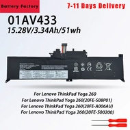 NEW 01AV433 01AV434 01AV432 00HW027 00HW026 SB10K97591 Laptop Battery for Lenovo ThinkPad Yoga 260 3