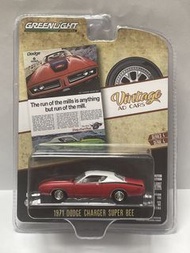 Greenlight 1971 DODGE CHARGER SUPER BEE VINTAGE 車仔 1:64 like Minigt Tarmac Tomica Poprace Hotwheels
