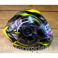 MHR HELMET FULL FACE FLIP UP DOUBLE VISOR FU926 BLACK FLUO YELLOW E MARK ER6 DUKE MT15 KR150 MT25 R1