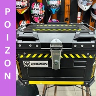poizon plastic abs motorcycle top box 45 liters