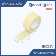 SBKG8V - Block of 6 rolls of paper tape, size 4.8cm x 25m - Writeable paper tape, blocking paint col