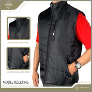 Rompi Puffer Korean Style Pria Casual Polos Dewasa Anak Vest Parasut Anti Angin Air Cowo Jaket Moto