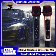 iSOLO Car Karaoke Single Wireless FM Microphone Rechargeable Built-In Battery Compatible All Car Wit