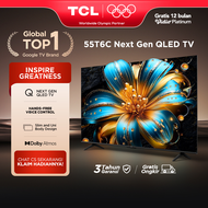 TCL Next Gen QLED 55 inch T6C - 4K Google TV - HVA Panel - HDR 10+ - Dolby Vision & Atmos - Google A