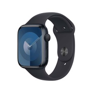 【APPLE】Watch Series 9 （GPS版） 45mm鋁金屬錶殼搭配運動型錶帶-M/L （午夜/午夜）_廠商直送