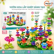 DIY 95 3D plastic assembled flowers, suitable for enlightenment for children over 4 years old, safe 